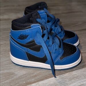 Jordan Blue and Black High-Top Sneakers